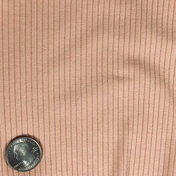 💰Entro Powder Pink Ribbed Knit Cross Neck Bodysuit Women’s Size Large - Picture 4 of 6